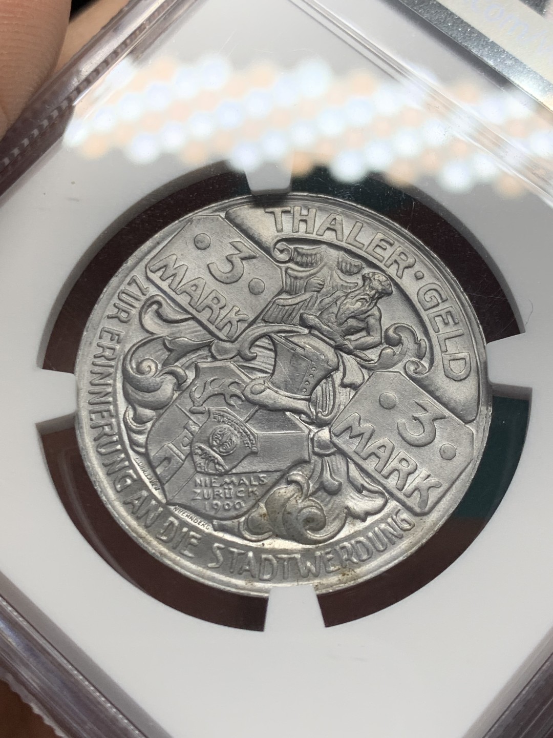 《竞宝斋》第146场-周日，周一 2场 (全场包邮) NGC-MS66 德紧1921年3马克猎人 亚军分 冠军仅4枚 收藏良机