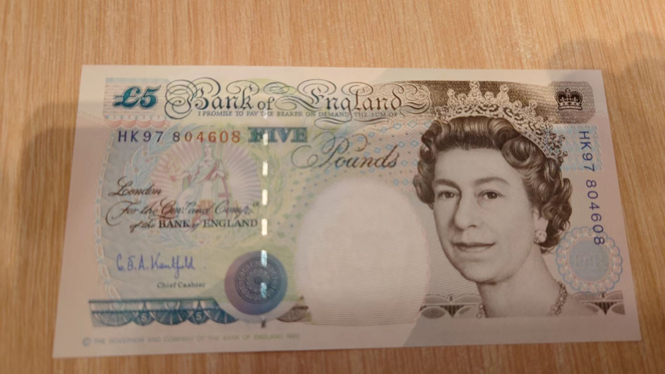 【世界钱币收藏】精选微拍第57期暨2023年第四期 裸钞专场 1997年香港回归纪念5英镑 全新绝品尾608 裸钞