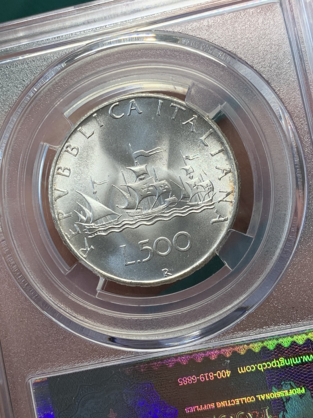 《竞宝斋》第146场-周日，周一 2场 (全场包邮) 意大利1966年帆船500里拉，自制标签，整体状态好