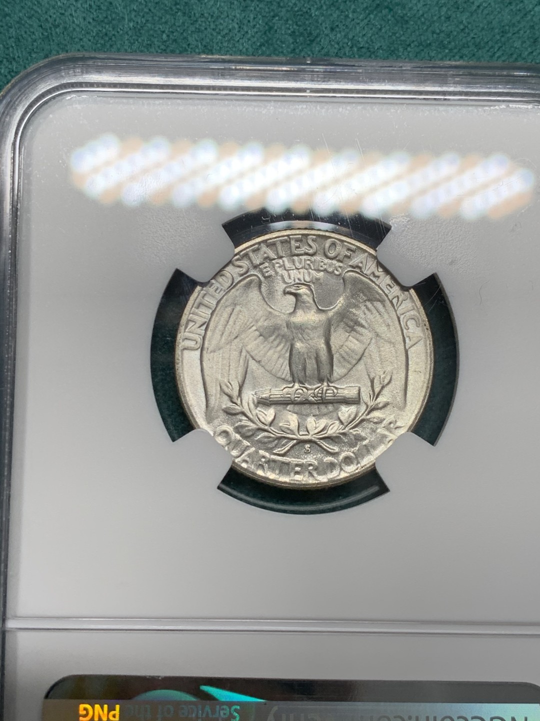 《竞宝斋》第146场-周日，周一 2场 (全场包邮) NGC-MS64 美国1953年 1/4美元银币 顶级品相