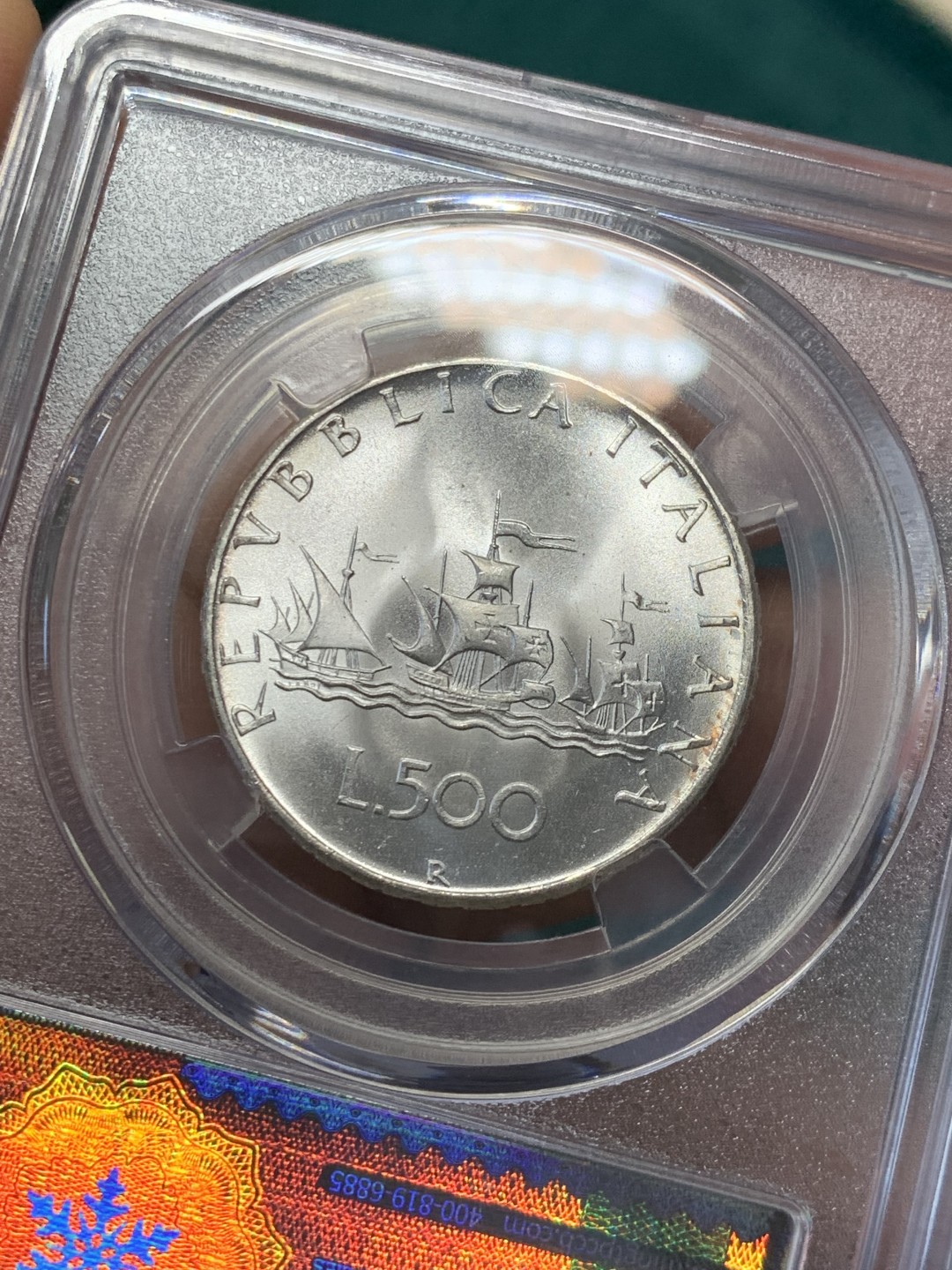 《竞宝斋》第146场-周日，周一 2场 (全场包邮) 意大利1966年帆船500里拉，自制标签，整体状态好