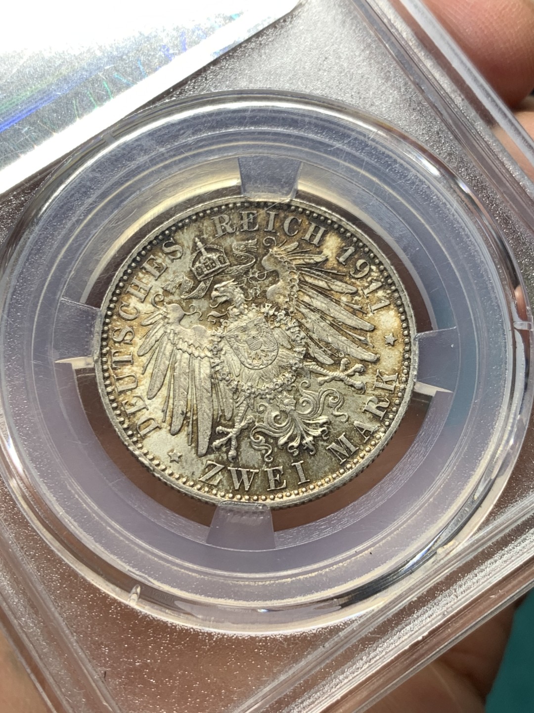 《竞宝斋》第146场-周日，周一 2场 (全场包邮) 众诚详评-MS64 德国 1911年 2马克 银币 巴伐利亚 摄政王90大寿纪念银币