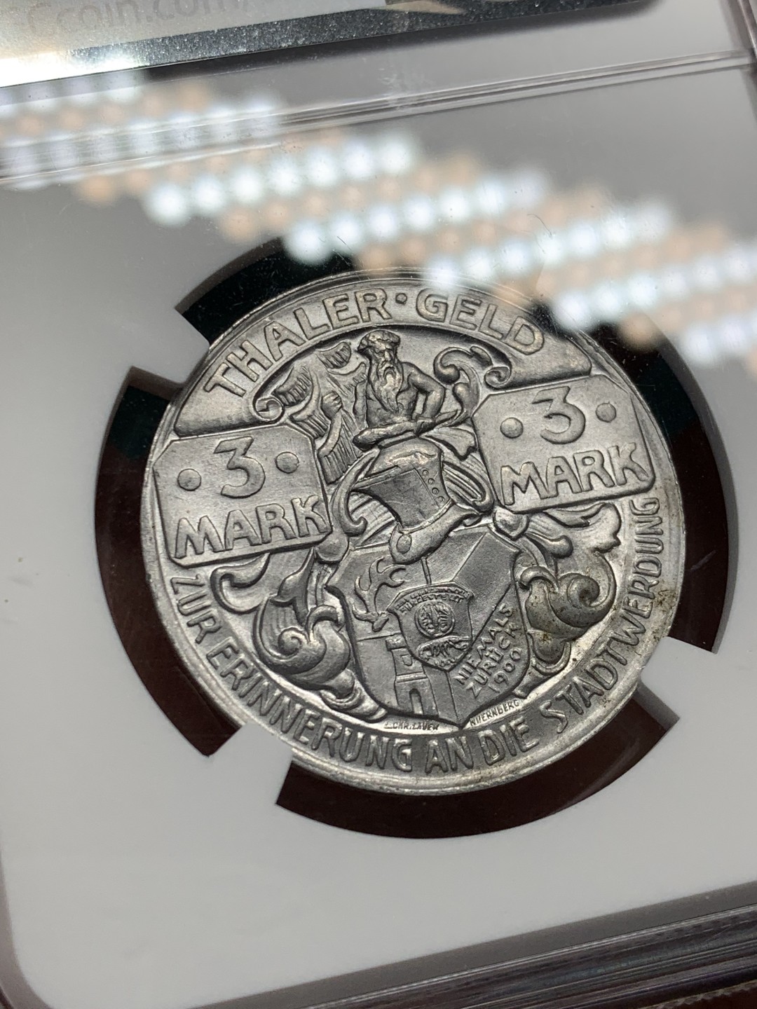 《竞宝斋》第146场-周日，周一 2场 (全场包邮) NGC-MS66 德紧1921年3马克猎人 亚军分 冠军仅4枚 收藏良机