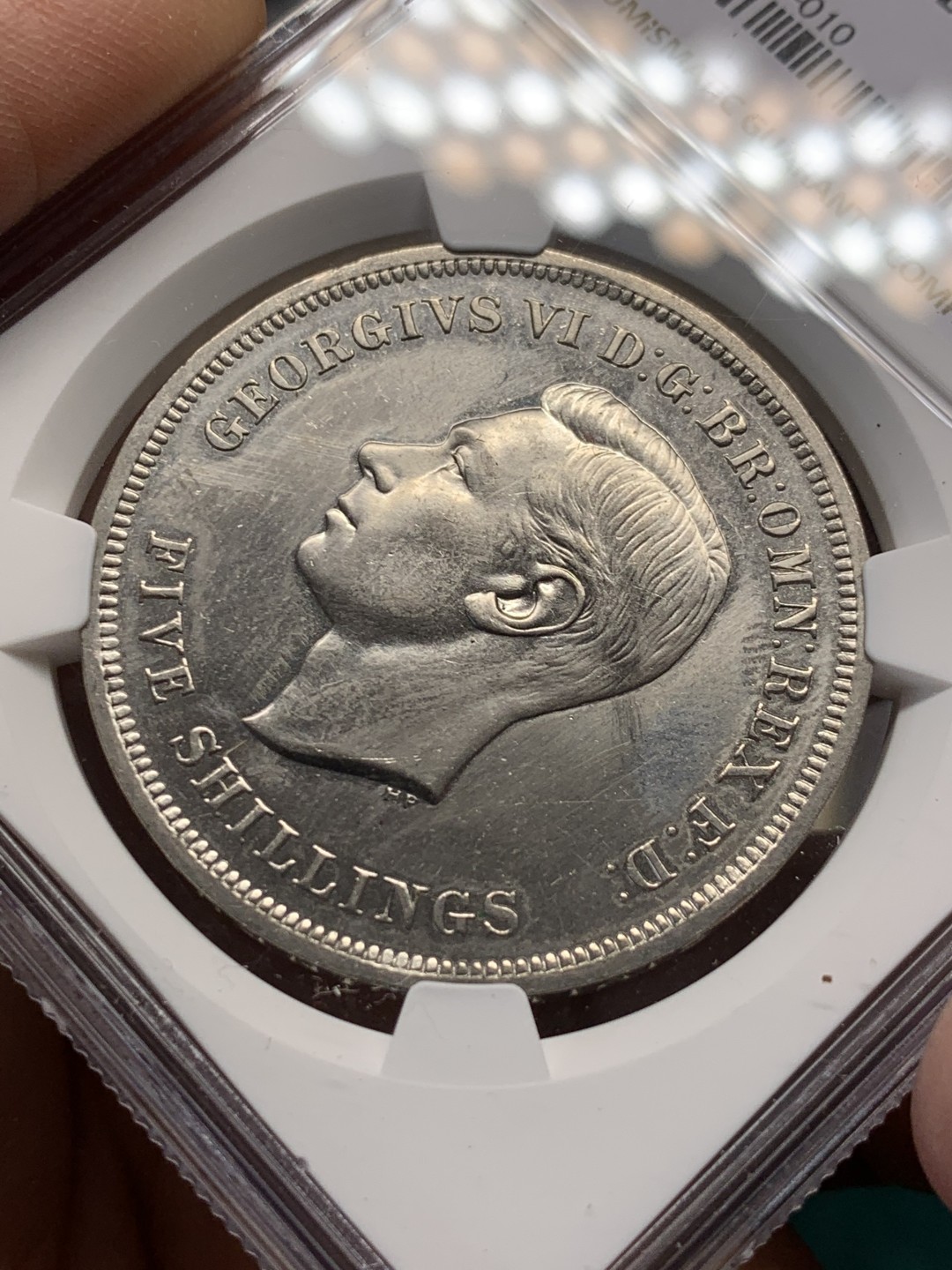 《竞宝斋》第146场-周日，周一 2场 (全场包邮) NGC-UNC 英国1951年乔治六世镍马剑克朗