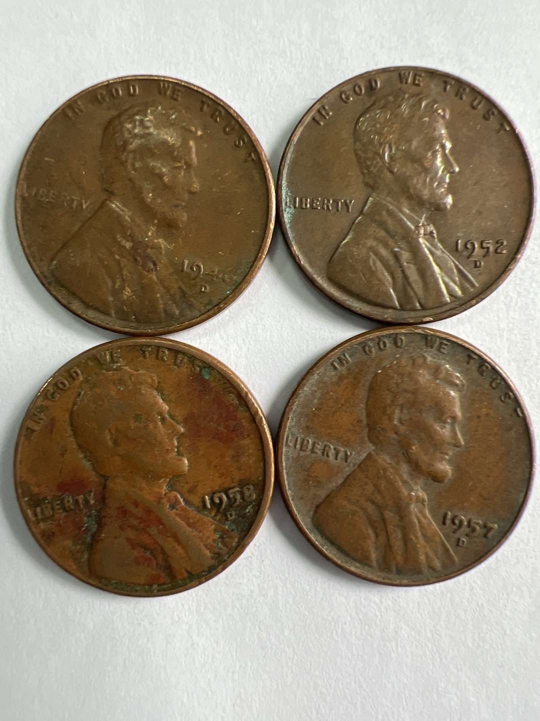 泡泡堂微拍第一百〇二幕硬币捡漏可累计专场👿👿，累计满二十元包邮，接受代拍业务 美国一美分麦穗D版4枚