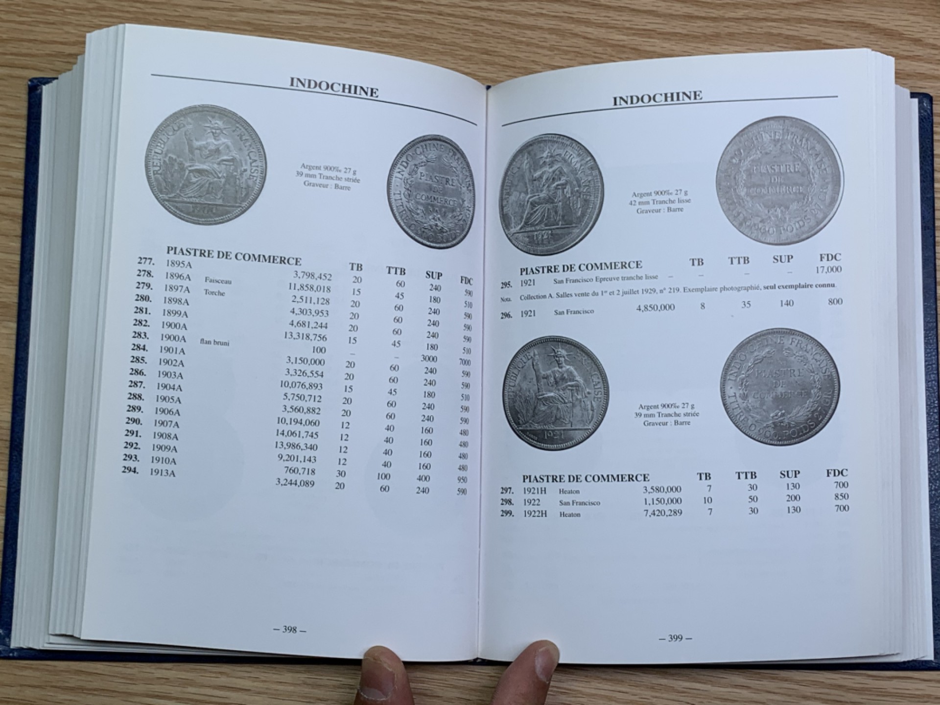 《竞宝斋》第146场-周日，周一 2场 (全场包邮) 市场少见 法国jetons 法国殖民地钱币目录/1498年--至今，736页，书尾有详细的英文对照索引，查询币非常方便 Monnaies et jetons des colonies françaises / Jean Lecompte