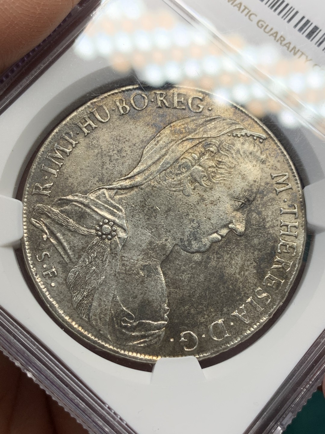 《竞宝斋》第146场-周日，周一 2场 (全场包邮) NGC AU 1780早期后铸 神罗“大奶妈” 稀少好品米兰厂 边齿清晰老味道