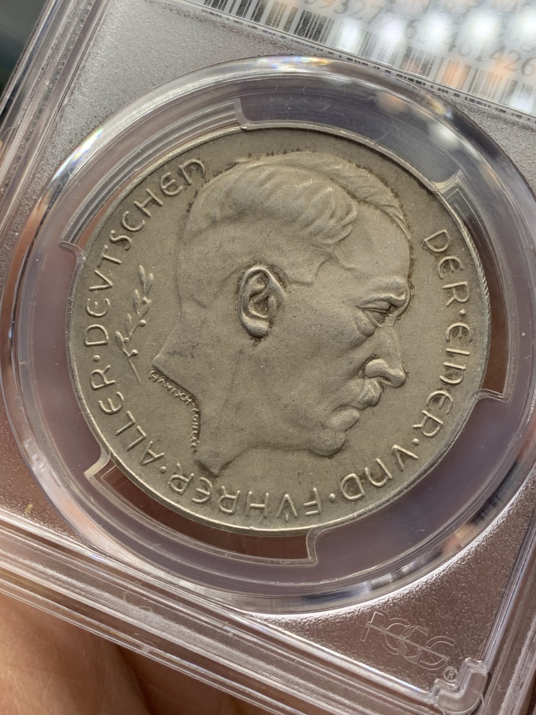 《竞宝斋》第146场-周日，周一 2场 (全场包邮) PCGS-SP63 德国1938年 元首 吞并奥地利银章