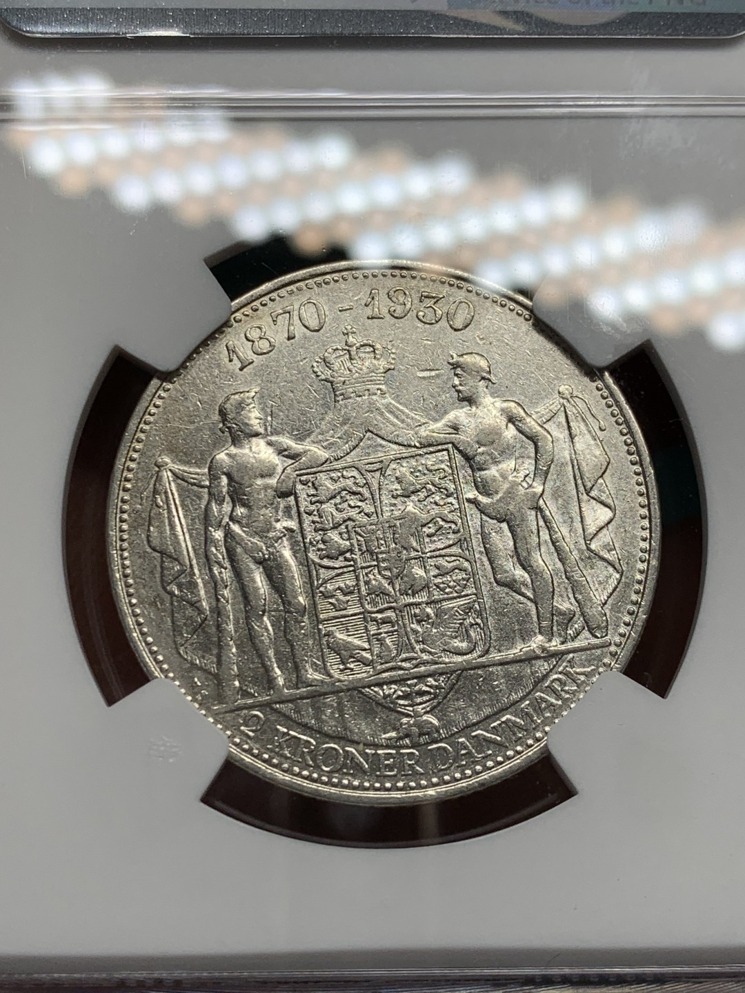 《竞宝斋》第146场-周日，周一 2场 (全场包邮) NGC VF35 1930N丹麦克里斯蒂安十世国王60寿辰2克朗银币