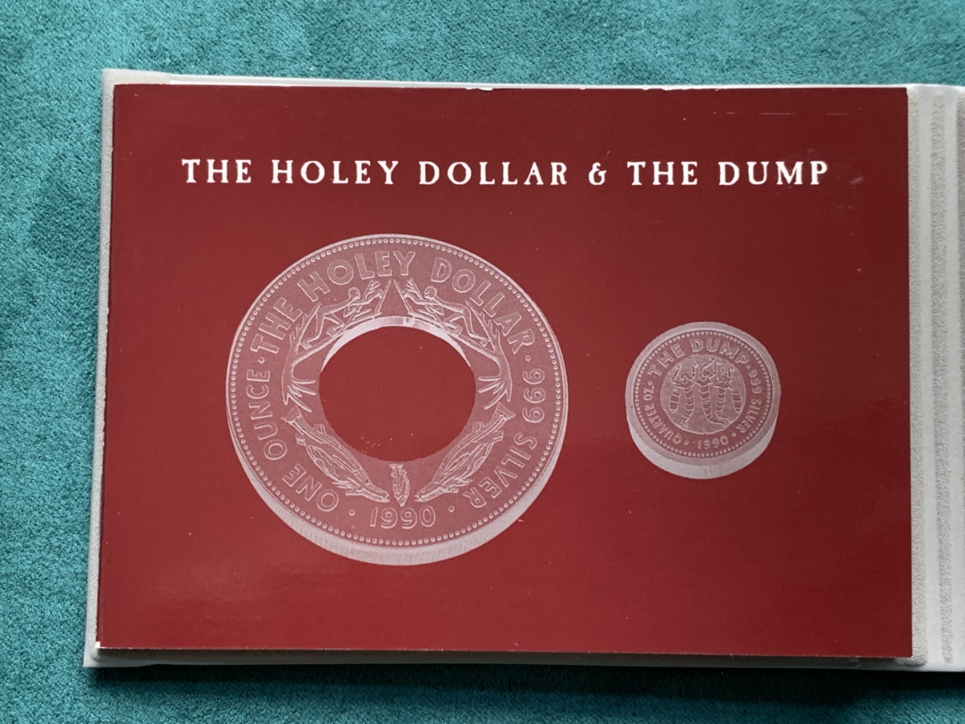 《竞宝斋》第146场-周日，周一 2场 (全场包邮) 澳大利亚1990年子母镶嵌银币 999银 31.9克+7.98克 可以相互配成一枚