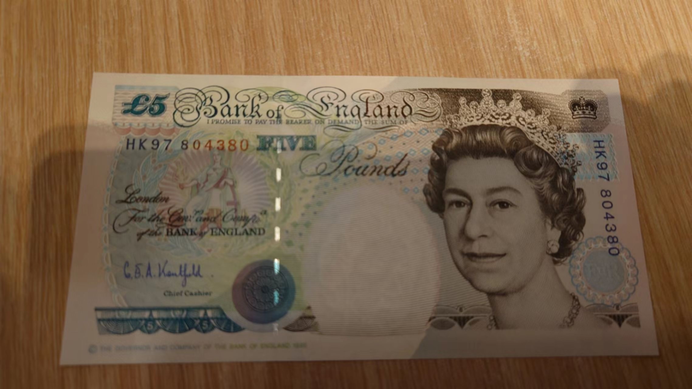 【世界钱币收藏】精选微拍第57期暨2023年第四期 裸钞专场 1997年香港回归纪念5英镑 全新绝品尾380 裸钞