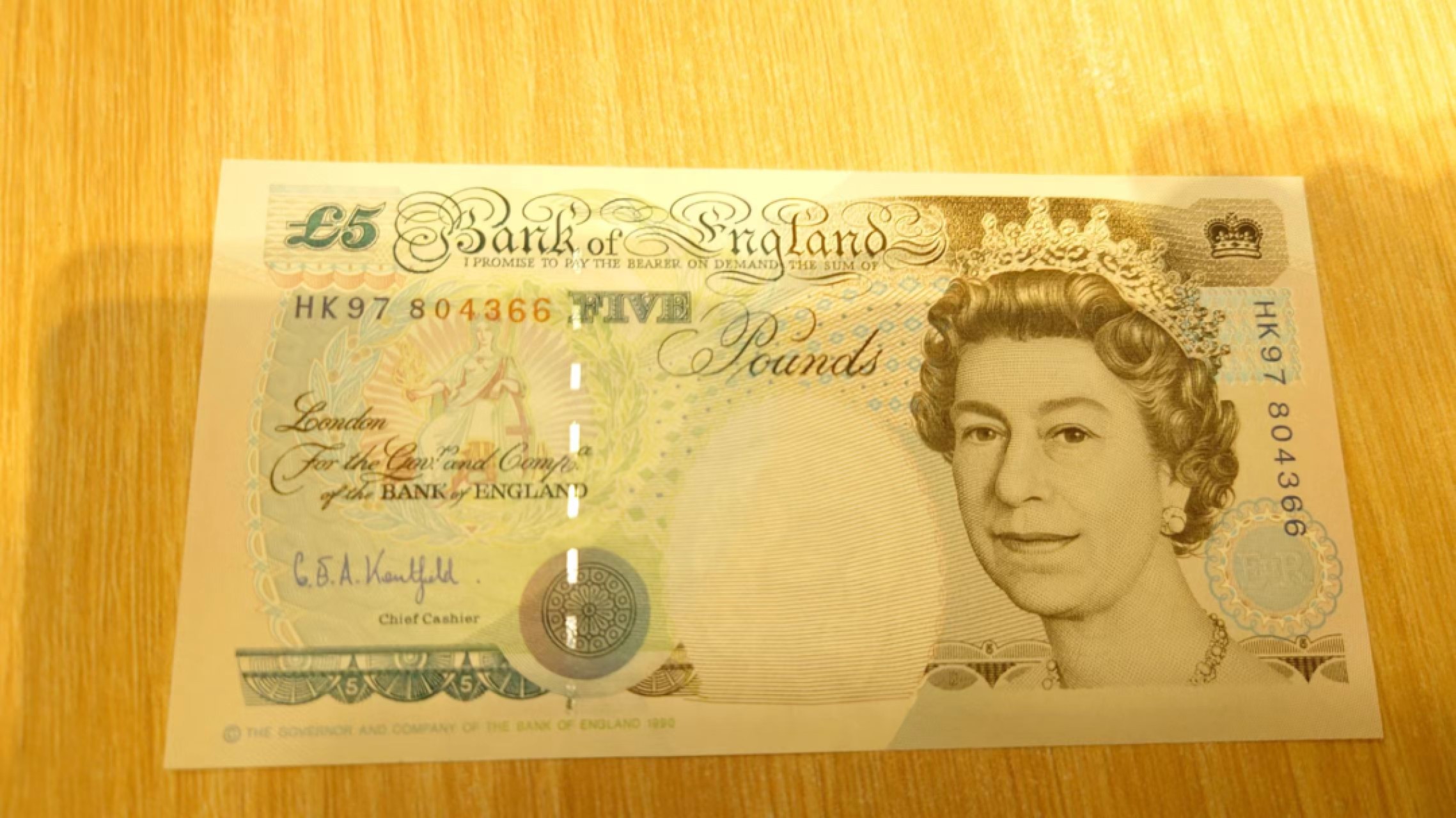 【世界钱币收藏】精选微拍第57期暨2023年第四期 裸钞专场 1997年香港回归纪念5英镑 全新绝品尾66 裸钞