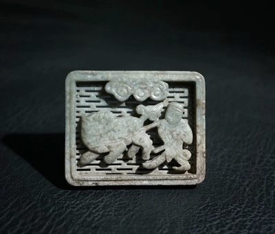 ｜冷门出品｜精选专拍·第拾场· - 明清工老和田玉镂空人物瓦子