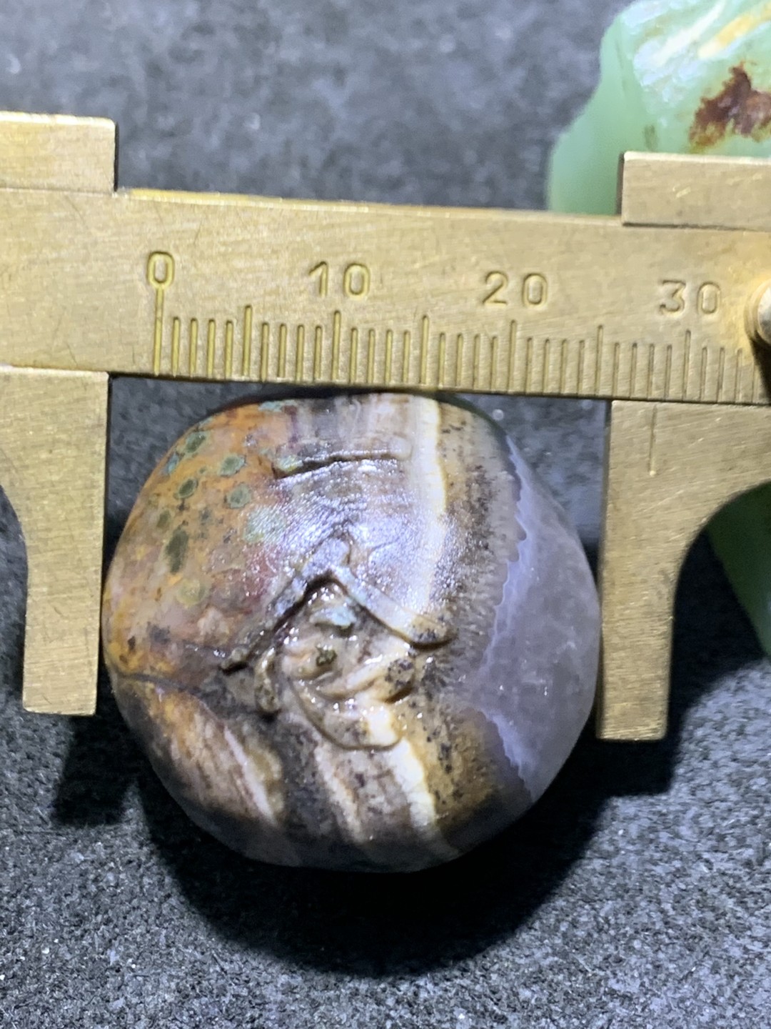 精美原皮冰飘天眼纹战国红玛瑙手工雕刻一念随形吊坠一个
