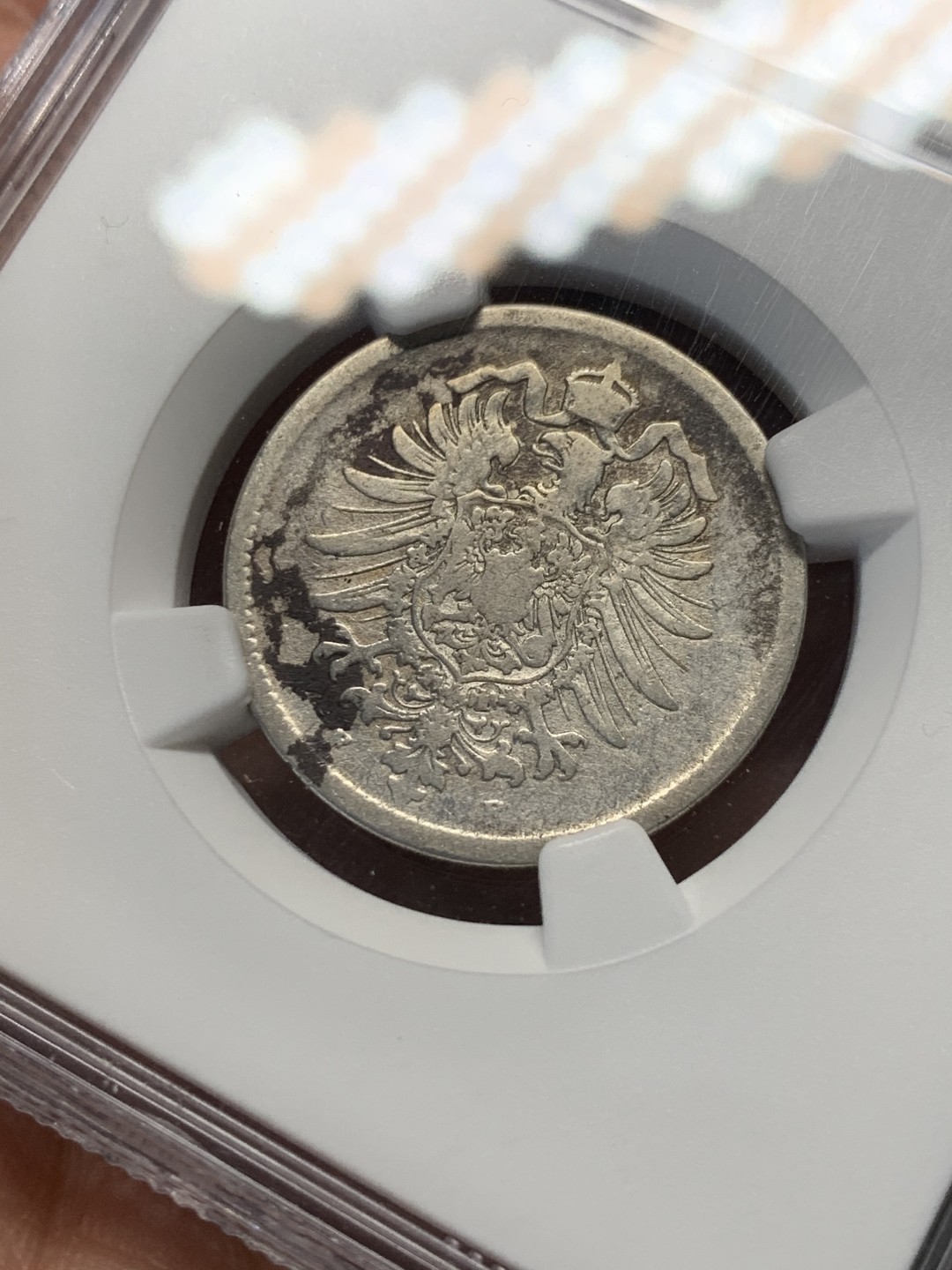 《竞宝斋》第146场-周日，周一 2场 (全场包邮) NGC VFD 德国 1875F 短翅版 1马克 银币