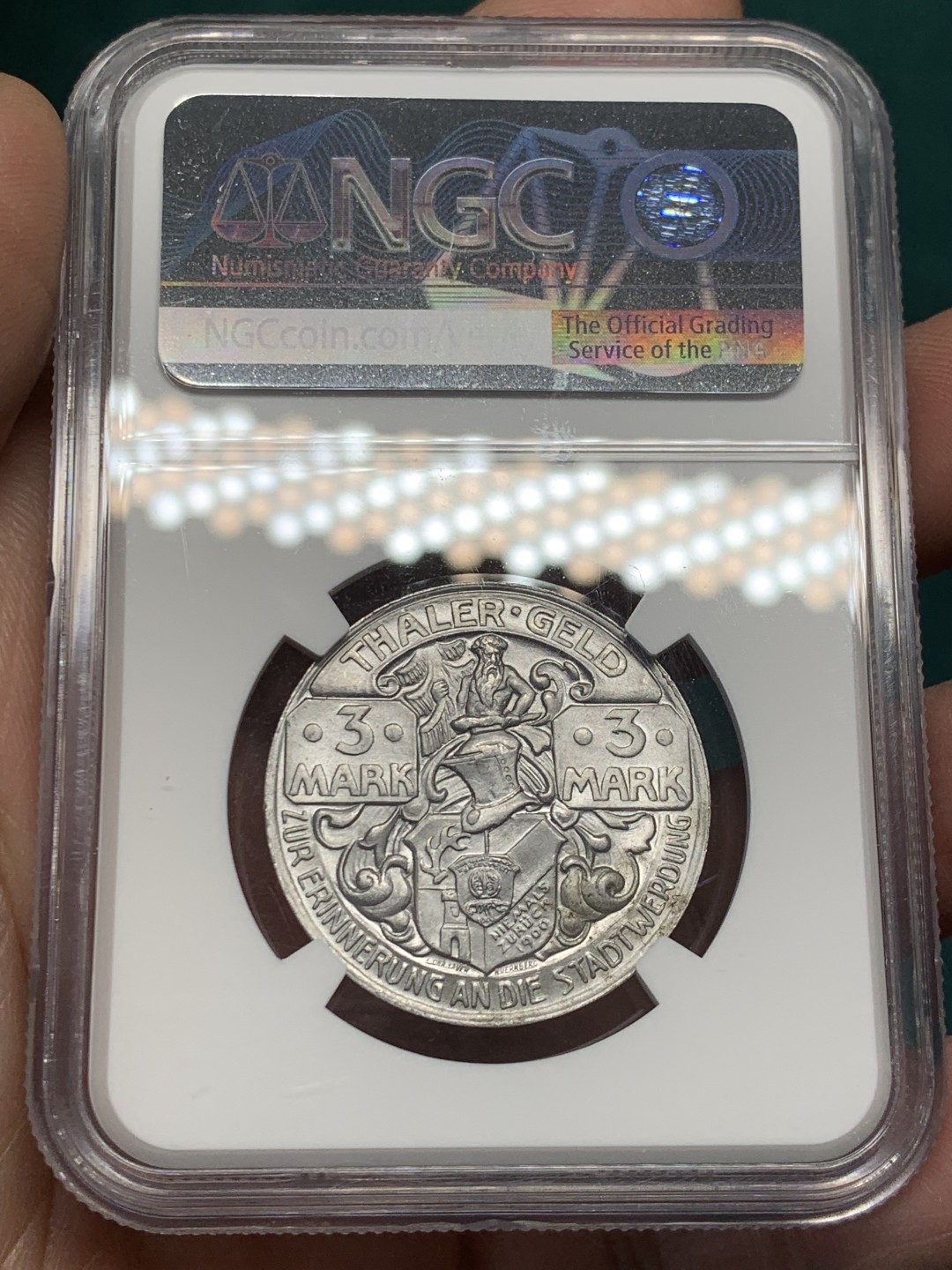 《竞宝斋》第146场-周日，周一 2场 (全场包邮) NGC-MS66 德紧1921年3马克猎人 亚军分 冠军仅4枚 收藏良机