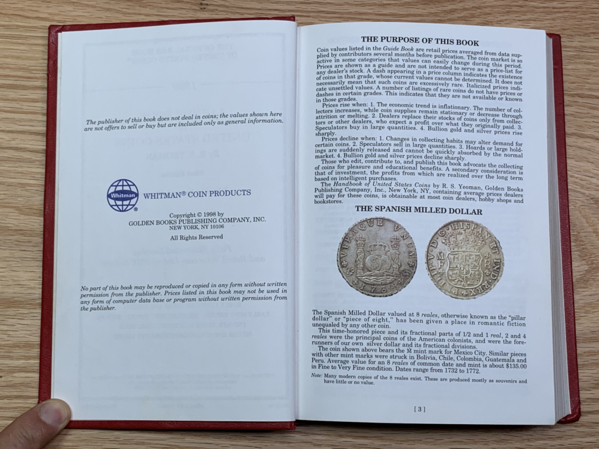 《竞宝斋》第146场-周日，周一 2场 (全场包邮) 美国1999年版硬币目录，美系玩家必备工具书