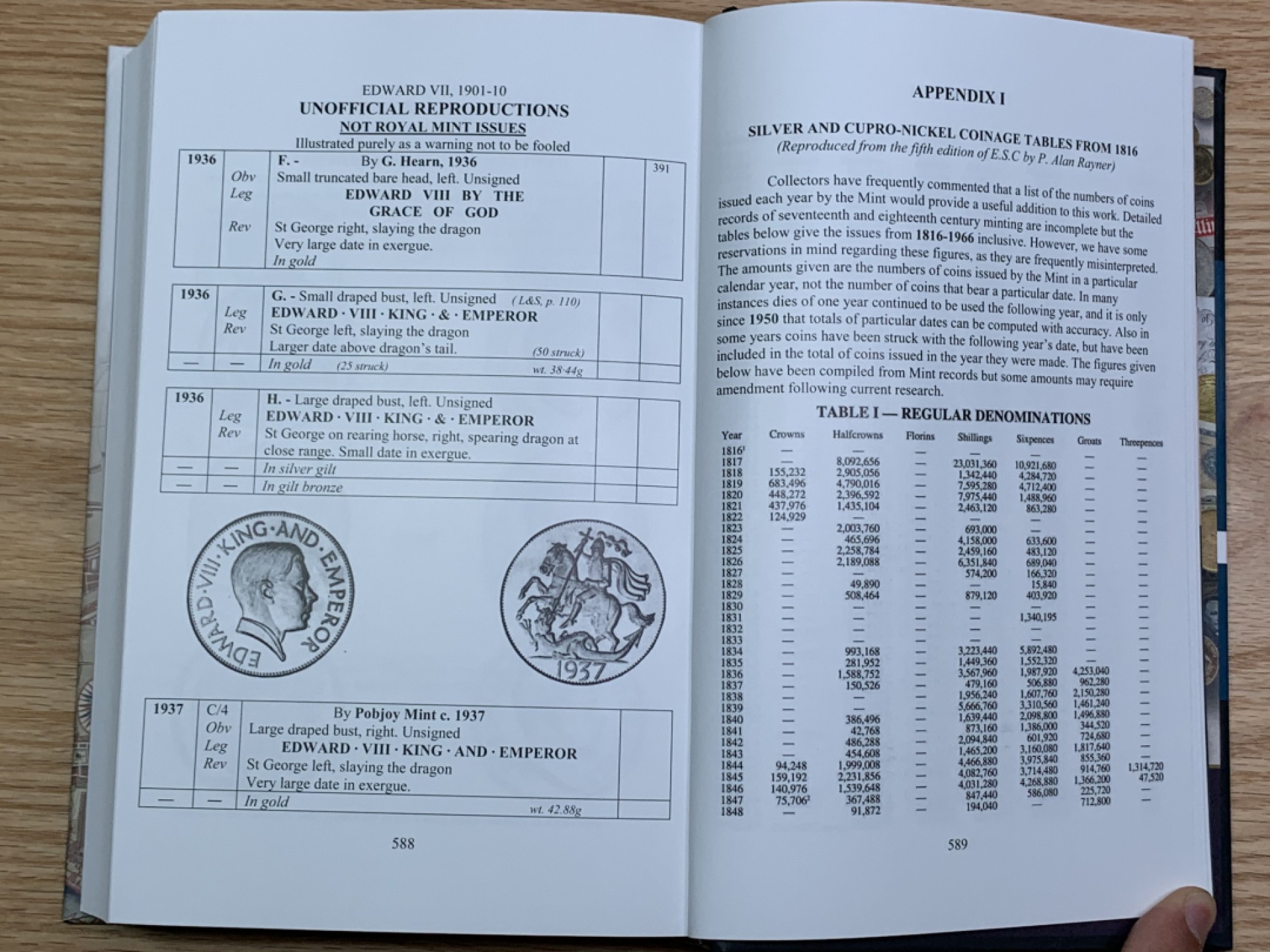 《竞宝斋》第146场-周日，周一 2场 (全场包邮) 2020版精装完美品 英国 ESC 银币目录 1649年以来英国银币大全 英系必备，版别详尽，P与N用的ESC编号即来自于该目录 厚达598页