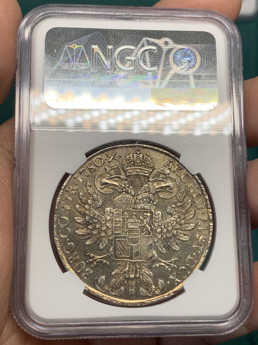 《竞宝斋》第146场-周日，周一 2场 (全场包邮) NGC AU 1780早期后铸 神罗“大奶妈” 稀少好品米兰厂 边齿清晰老味道