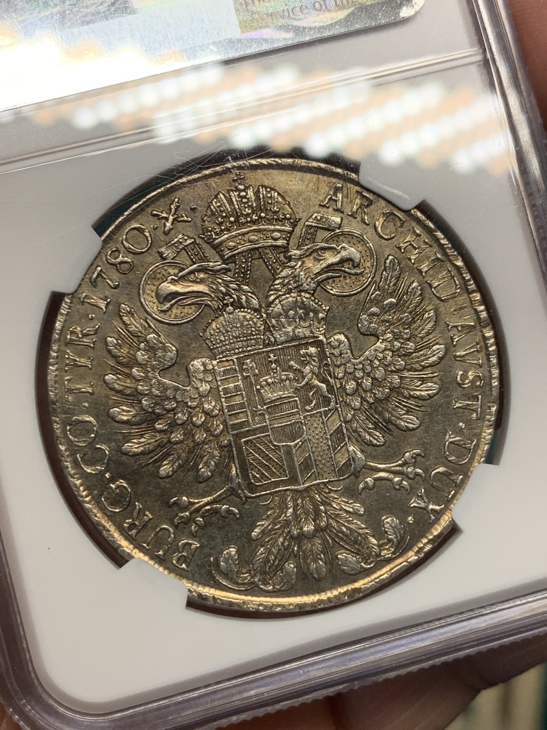 《竞宝斋》第146场-周日，周一 2场 (全场包邮) NGC AU 1780早期后铸 神罗“大奶妈” 稀少好品米兰厂 边齿清晰老味道