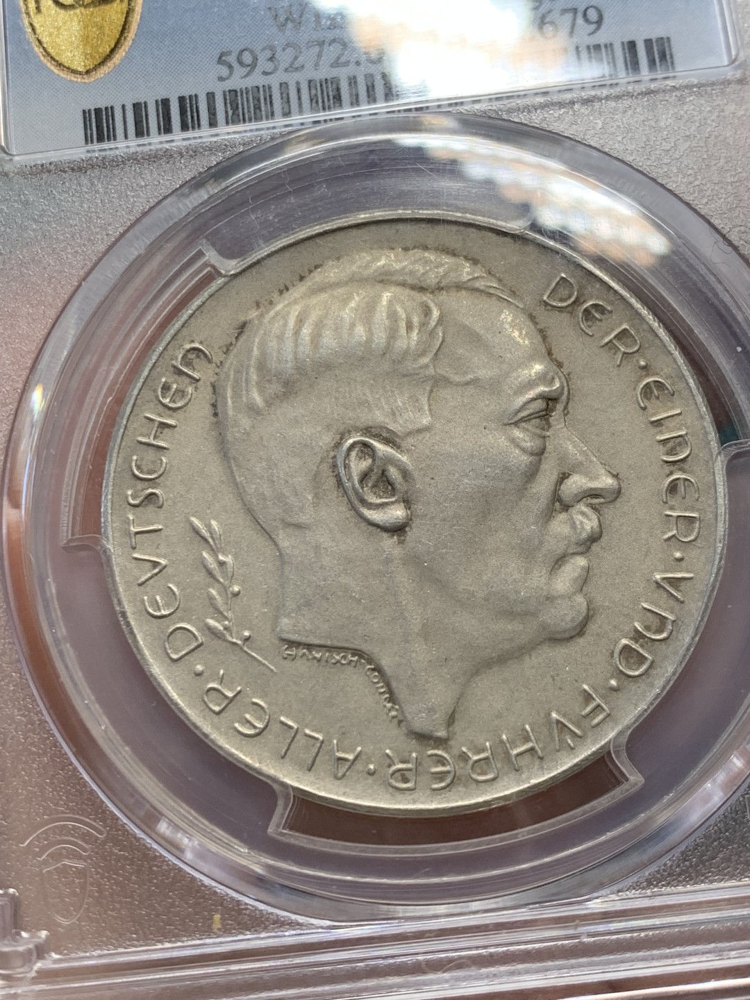 《竞宝斋》第146场-周日，周一 2场 (全场包邮) PCGS-SP63 德国1938年 元首 吞并奥地利银章