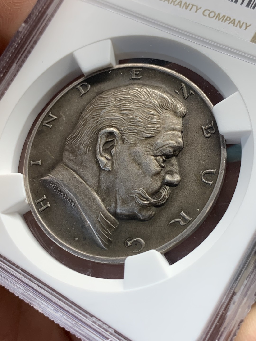 《竞宝斋》第146场-周日，周一 2场 (全场包邮) NGC-MS64 德国 1927年 兴登堡 80大寿纪念银章 少见品种