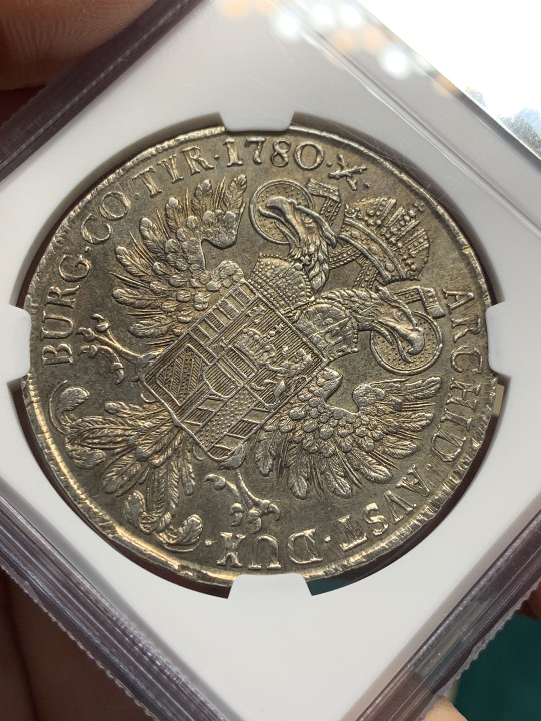 《竞宝斋》第146场-周日，周一 2场 (全场包邮) NGC AU 1780早期后铸 神罗“大奶妈” 稀少好品米兰厂 边齿清晰老味道