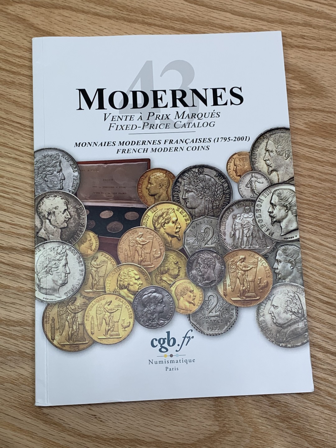 《竞宝斋》第146场-周日，周一 2场 (全场包邮) 法国 历代硬币价格图录（1798-2001年）244页精美印刷