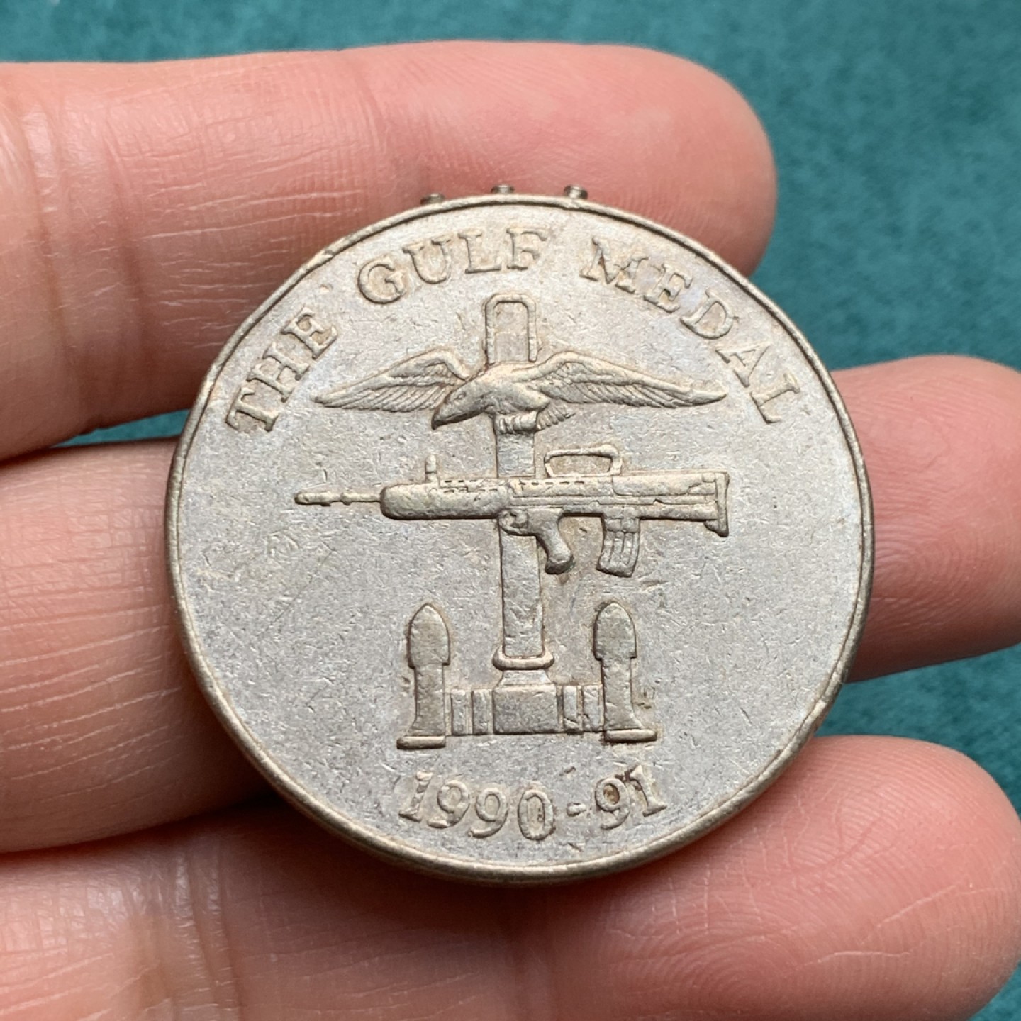 《竞宝斋》第146场-周日，周一 2场 (全场包邮) 英国1990年高夫纪念章，伊丽莎白二世高冠章，重量31.5克