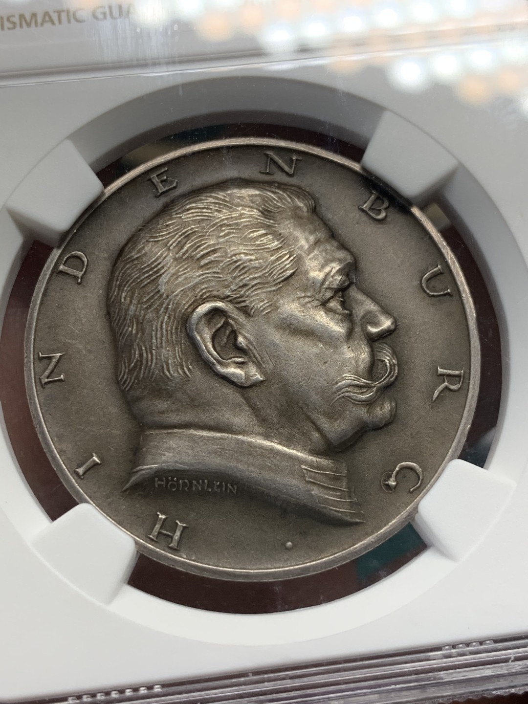 《竞宝斋》第146场-周日，周一 2场 (全场包邮) NGC-MS64 德国 1927年 兴登堡 80大寿纪念银章 少见品种