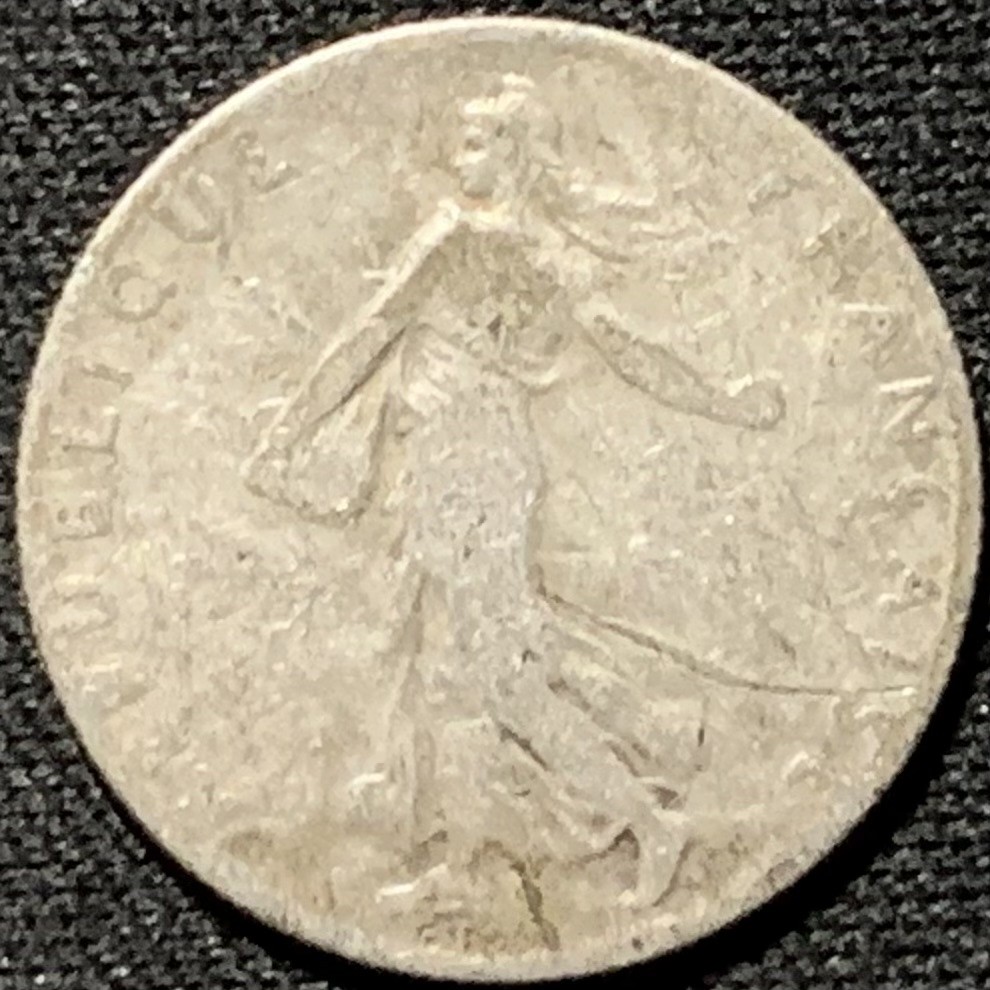 紫瑗钱币——第261期拍卖 法国 1907年 播种女神 50分 2.5克 0.835银