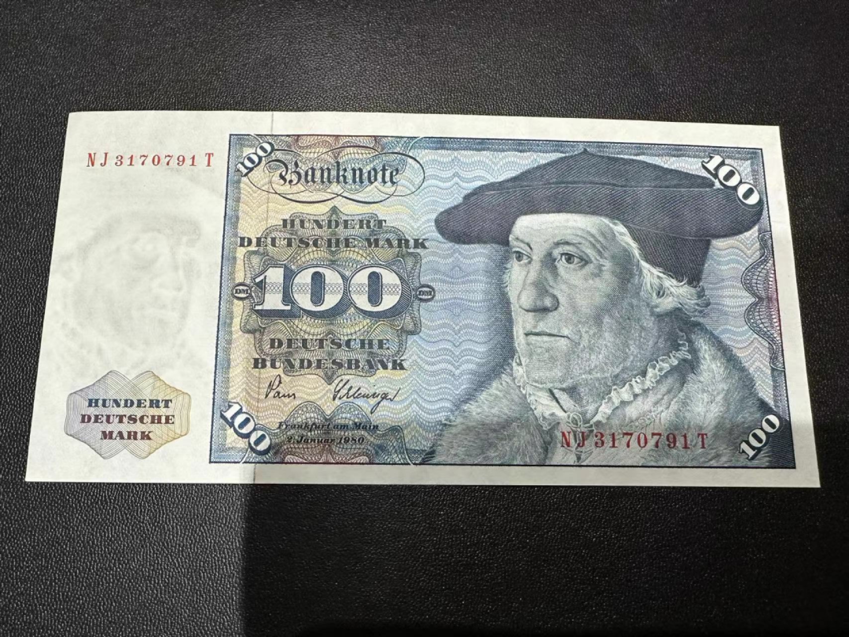 《外钞收藏家》第二百五十三期（德法意专场） 联邦德国1980年100马克 疑似软折