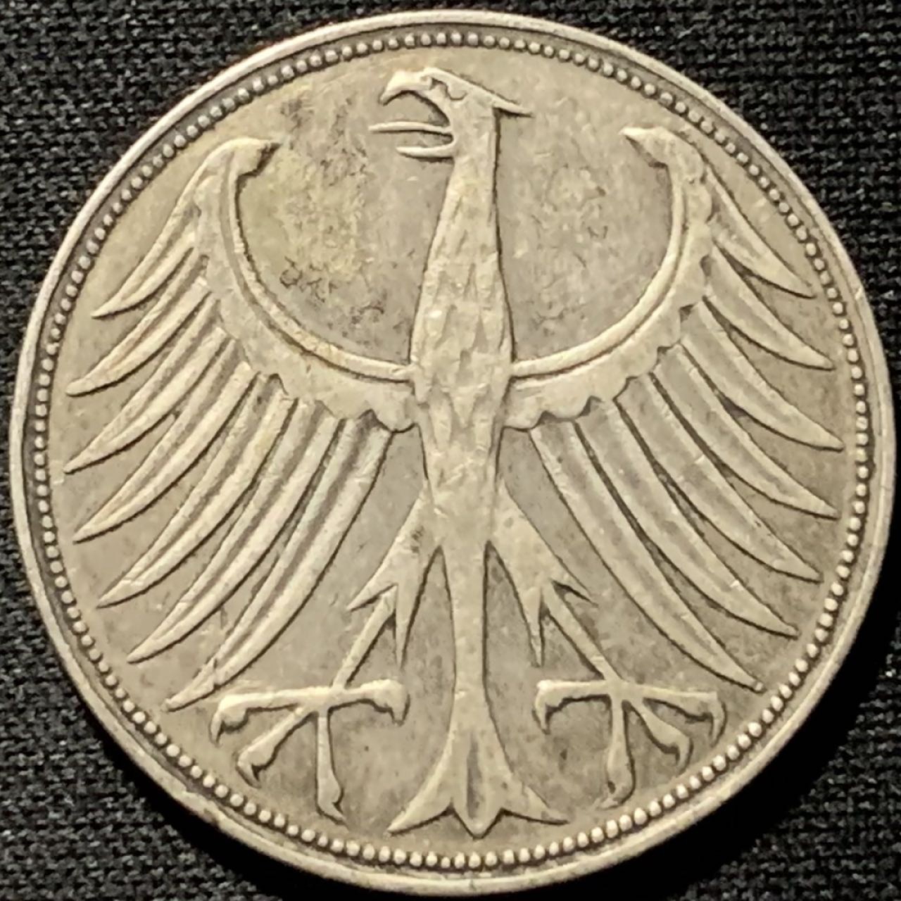 紫瑗钱币——第261期拍卖 联邦德国 1951年 J厂 流通 5马克 11.2 0.625银