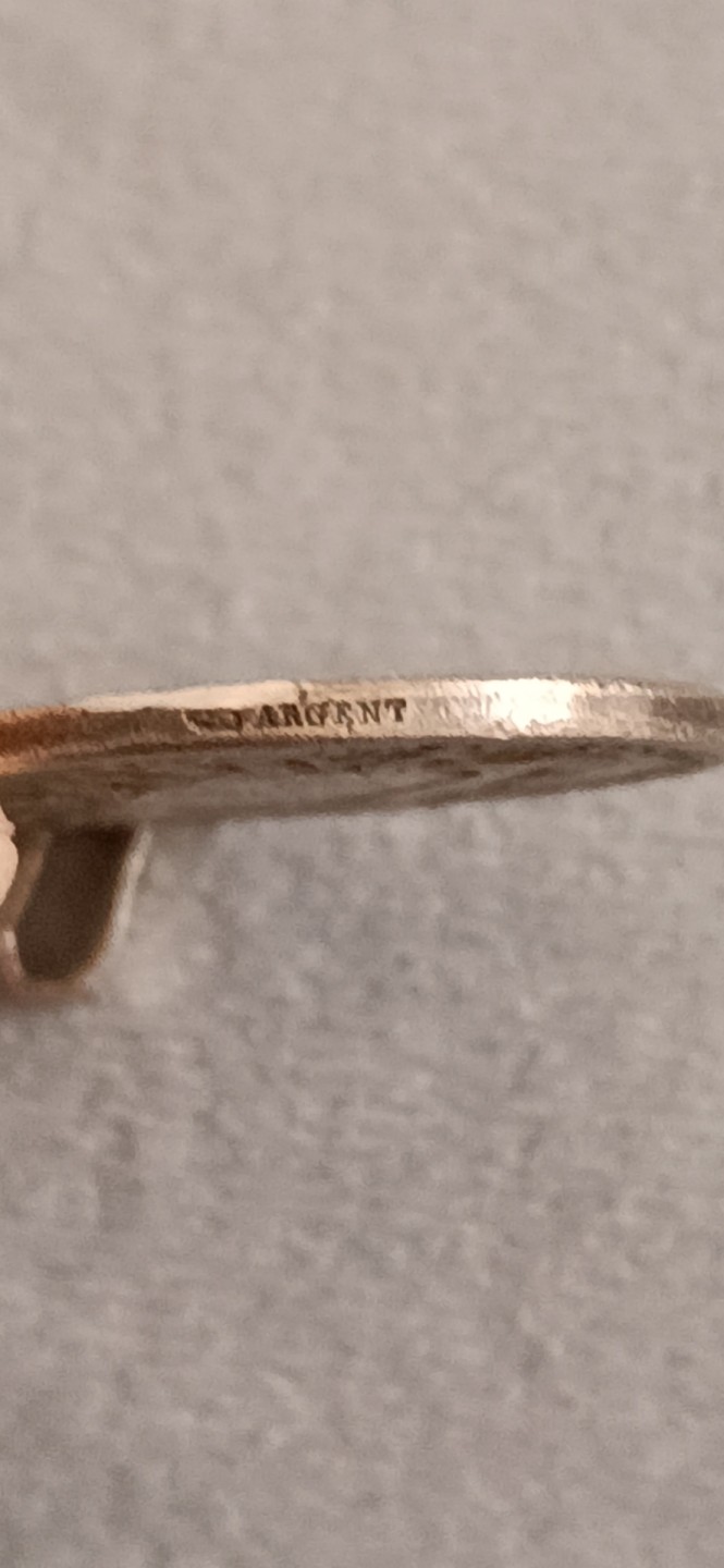 德国马克欧洲章牌摆件第十期 1991年法国银吊坠27mm11.5g