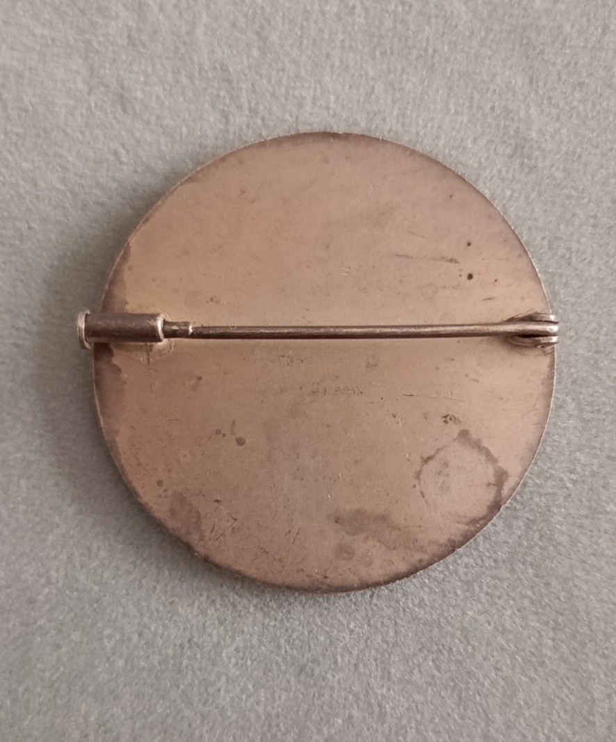 德国马克欧洲章牌摆件第十期 法国镀银胸章，鹭，4cm，Jean Vernon作品