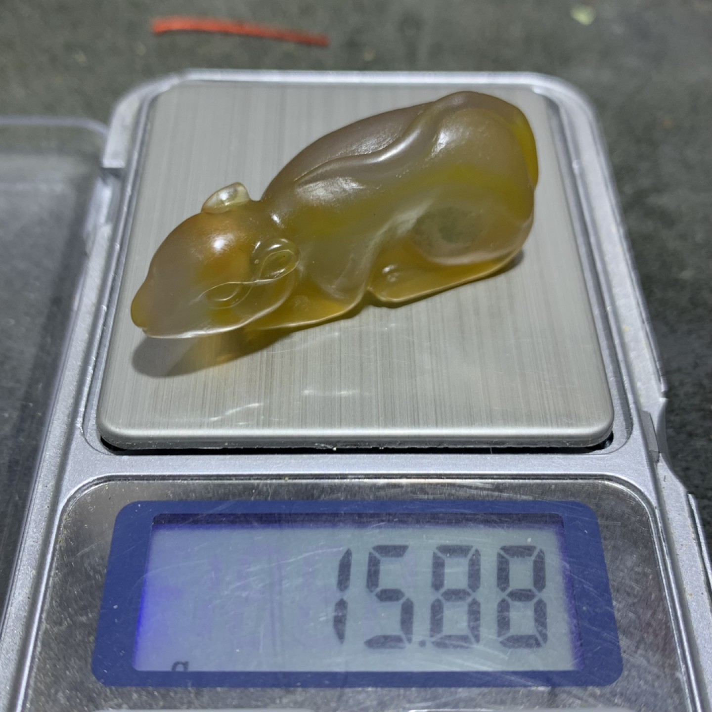 精美蒙料战国红玛瑙高润度金沙料雕刻招财鼠吊坠一个！