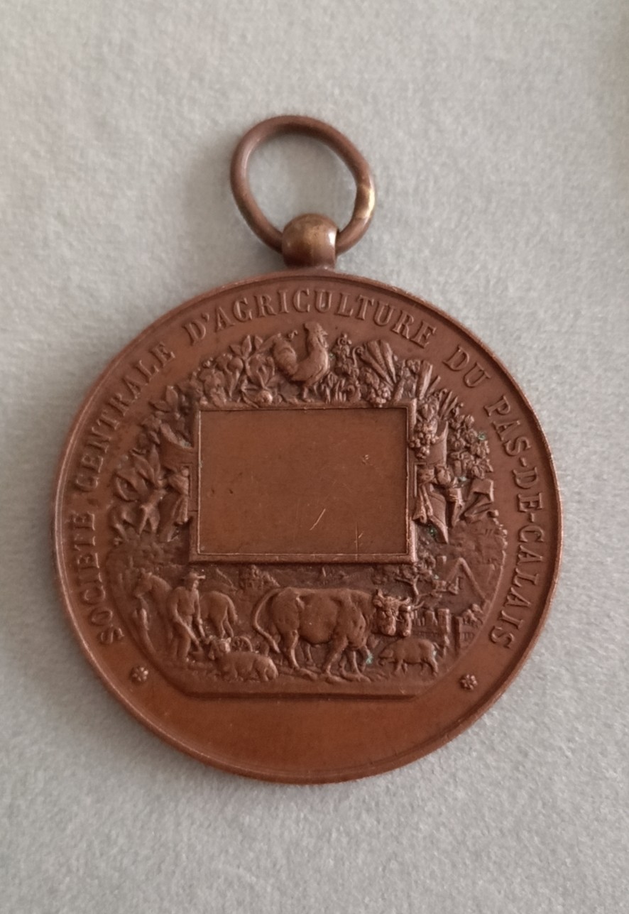 德国马克欧洲章牌摆件第十期 法国铜挂饰，46mm，vernon作品