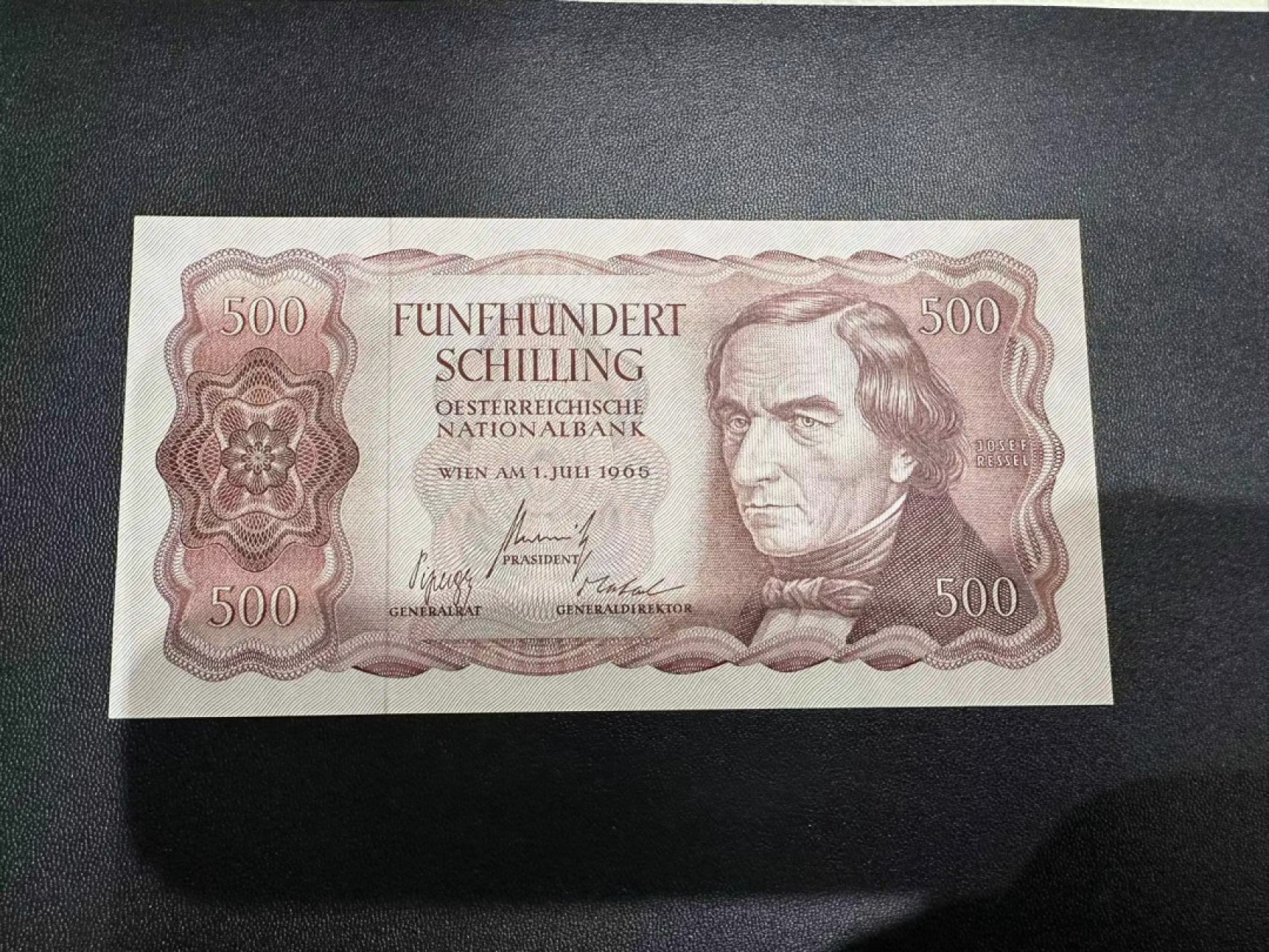 《外钞收藏家》第二百五十四期（连拍第二场） 1965年奥地利500克朗 全新UNC