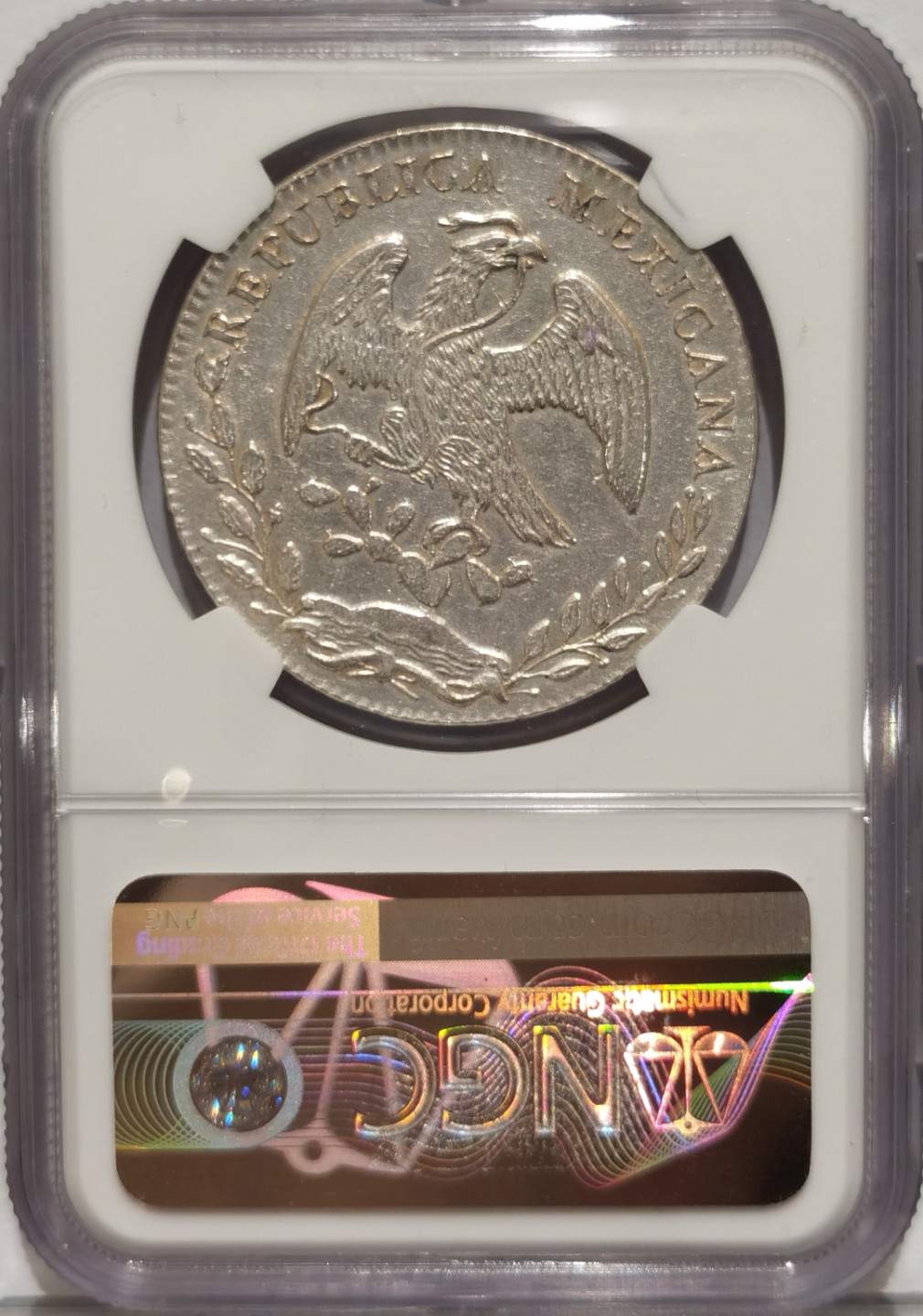 博洋堂“臻选之作”世界钱币精品专场暨第020期（全场包邮） NGC AU 墨西哥1879/8年GO SM版花边鹰洋