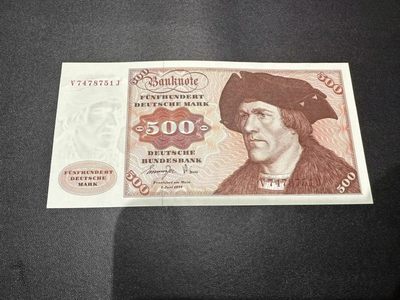 《外钞收藏家》第二百五十三期（德法意专场） - 联邦德国1977年500马克 全新 无瑕疵