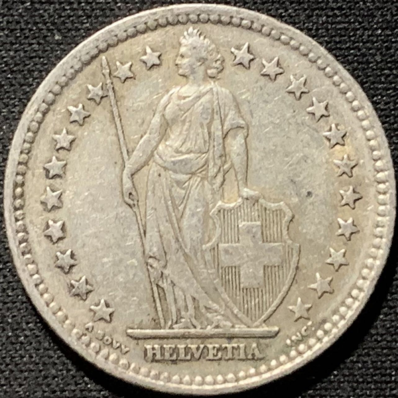 紫瑗钱币——第261期拍卖 瑞士 1939年 赫尔维蒂亚 2法郎 10克 0.835银