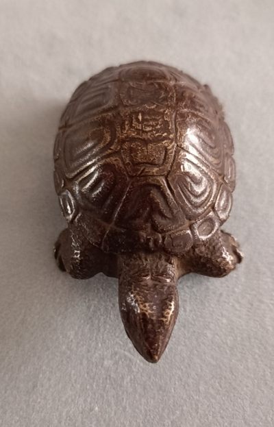 德国马克欧洲章牌摆件第十期 - 铜乌龟，65x40x30mm，180g