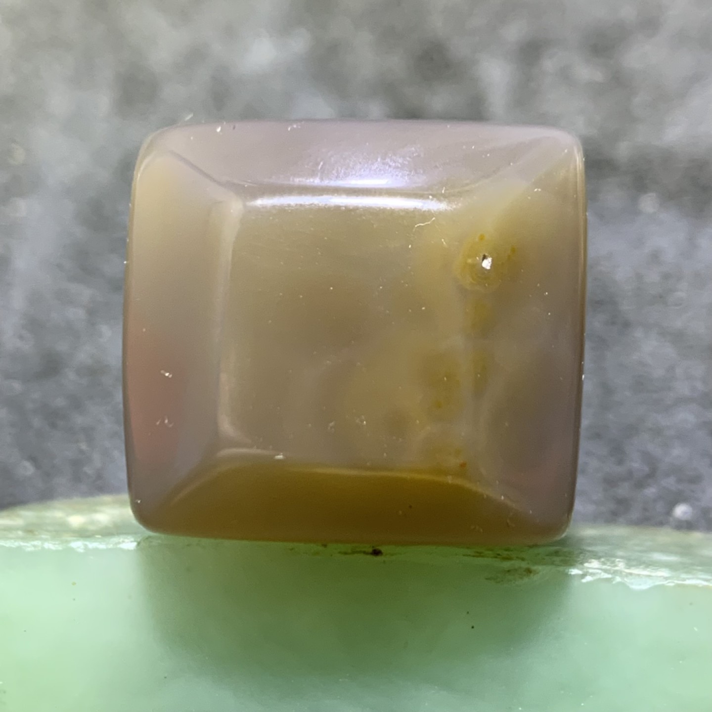 精美高玉化巴西缠丝玛瑙千层纹章料一方，