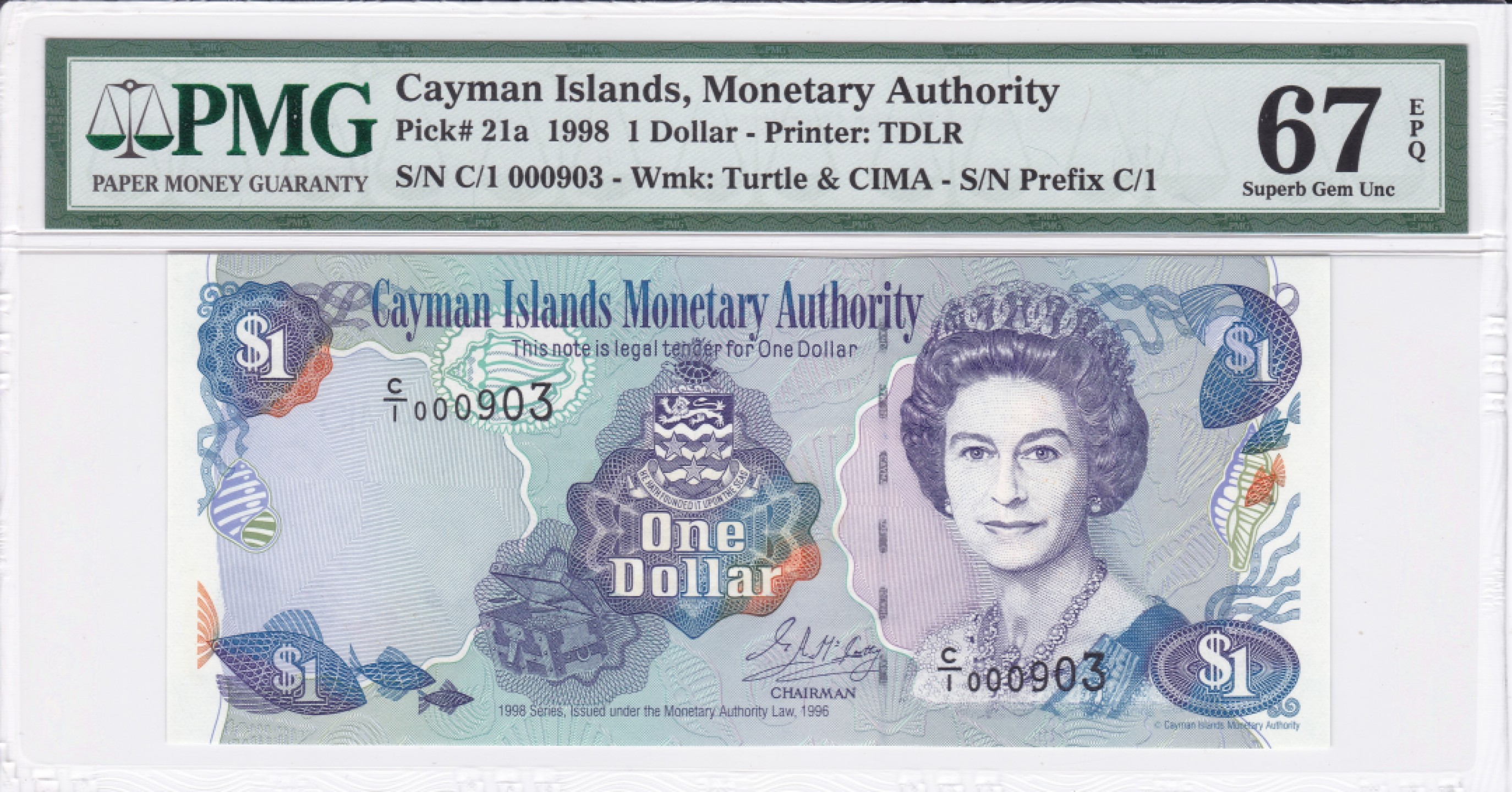 收藏联盟Quantum Auction 第243期拍卖 已更新 开曼群岛1998年1元 PMG67 百位号