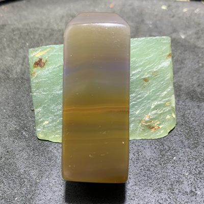 精美高玉化巴西缠丝玛瑙千层纹章料一方， - 精美高玉化巴西缠丝玛瑙千层纹章料一方，