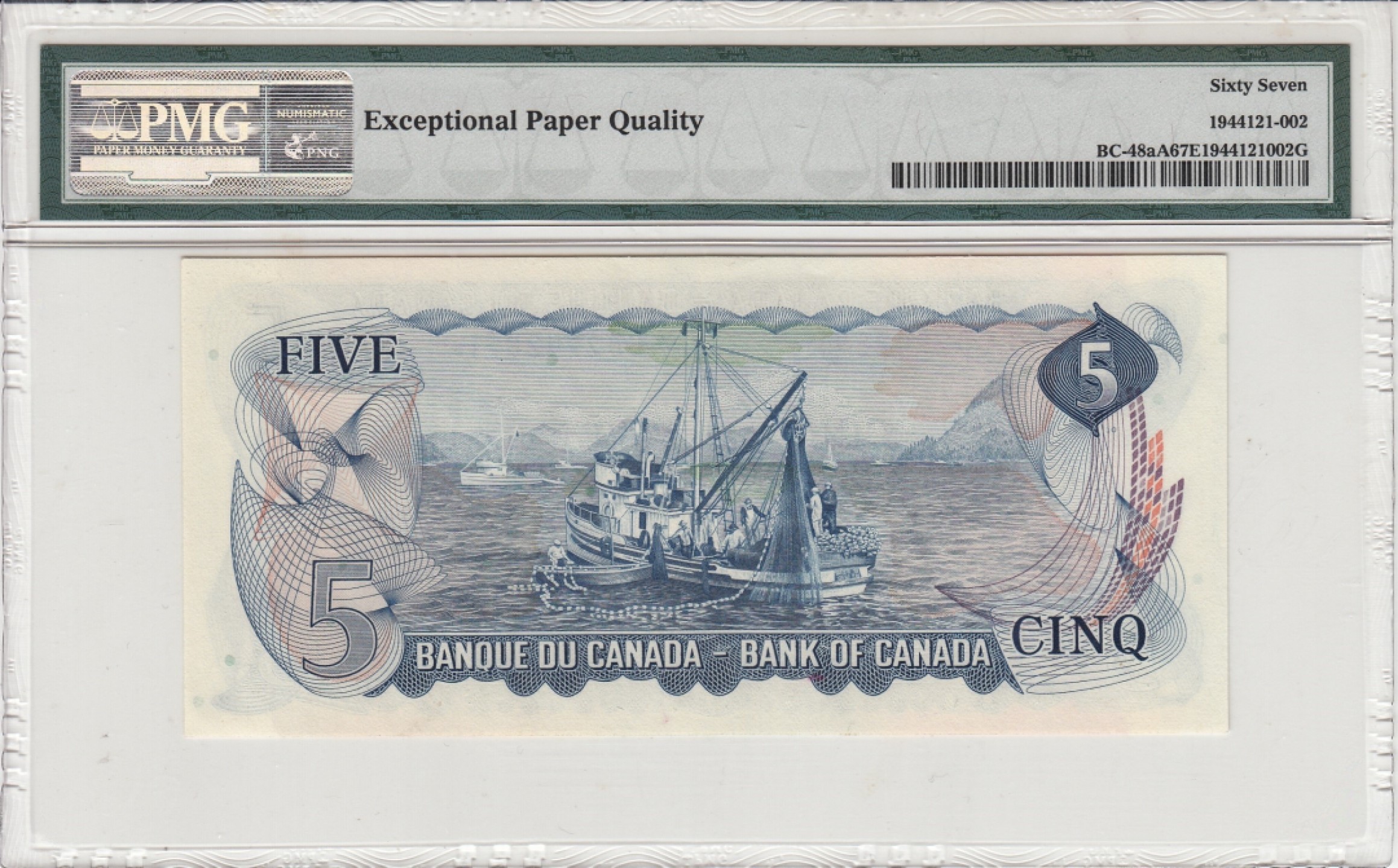 收藏联盟Quantum Auction 第243期拍卖 已更新 加拿大1972年5元 PMG67 补号的初版