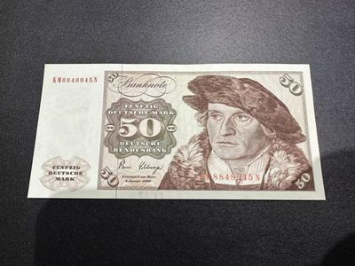 《外钞收藏家》第二百五十三期（德法意专场） - 联邦德国1980年50马克 全新 轻微点钞痕