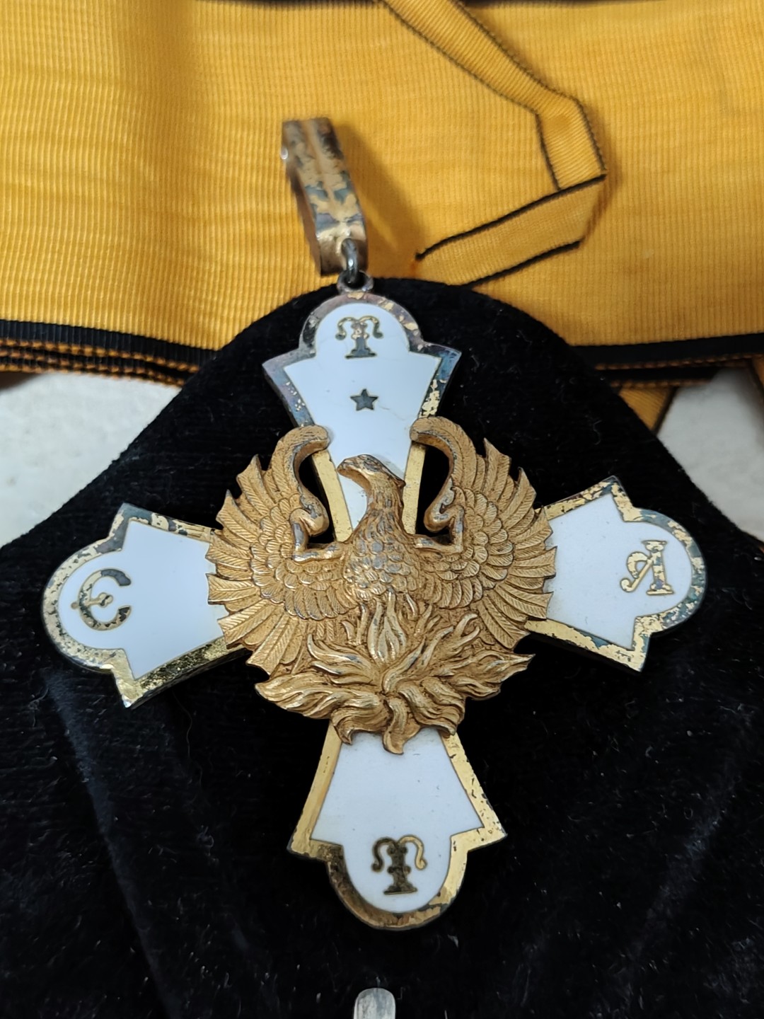 全场0元起拍 第41期 咸鱼国勋章拍卖专场 3月26日（周日）下午6：00开始 大军官级希腊凤凰勋章 银制珐琅 第一版共和版 法国亚瑟贝特朗制