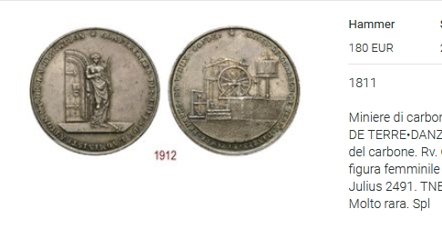 德国马克欧洲章牌摆件第十期 稀有1811年丹津煤矿董事会会议白金属章