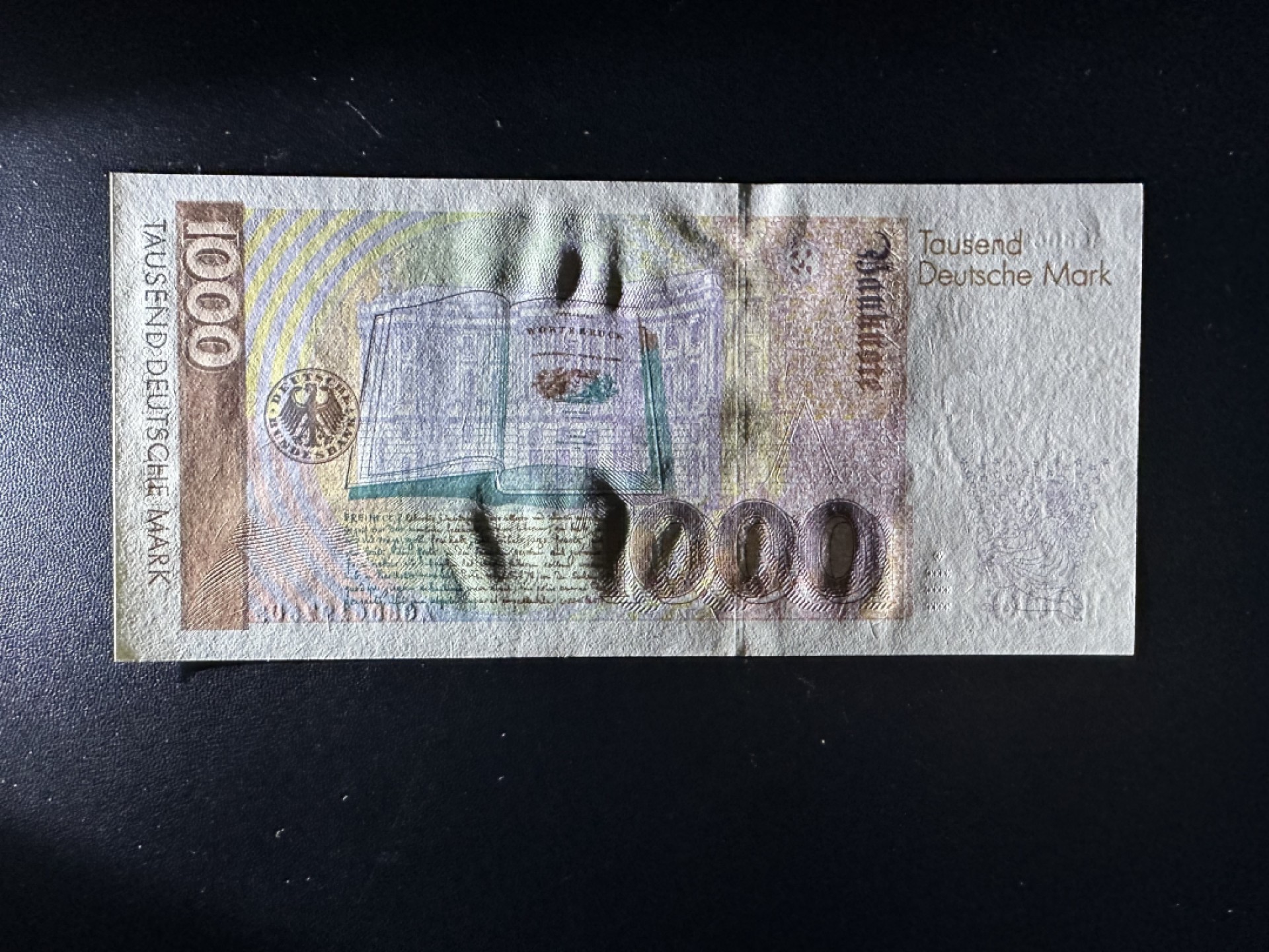 《外钞收藏家》第二百五十三期（德法意专场） 联邦德国1993年1000马克 全新 轻微荧光反应
